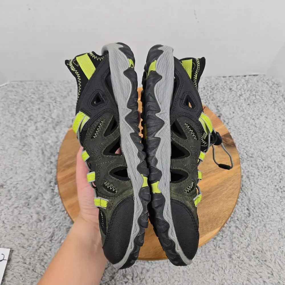Merrell Mens 9.5 All Out Blaze Sieve Gray Green Water Outdoor Athletic Sandals
